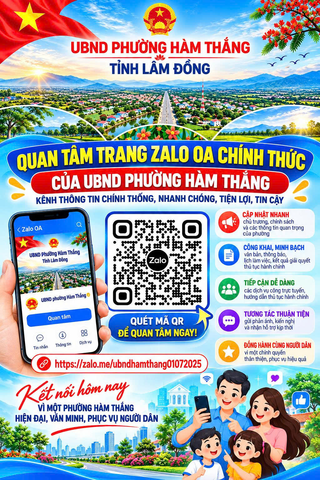 Phường Hàm Thắng ứng dụng Zalo OA trong công tác phổ biến, giáo dục pháp luật gắn với xây dựng phường đạt chuẩn tiếp cận pháp luật và nâng cao hiệu quả cải cách hành chính trên lĩnh vực tư pháp